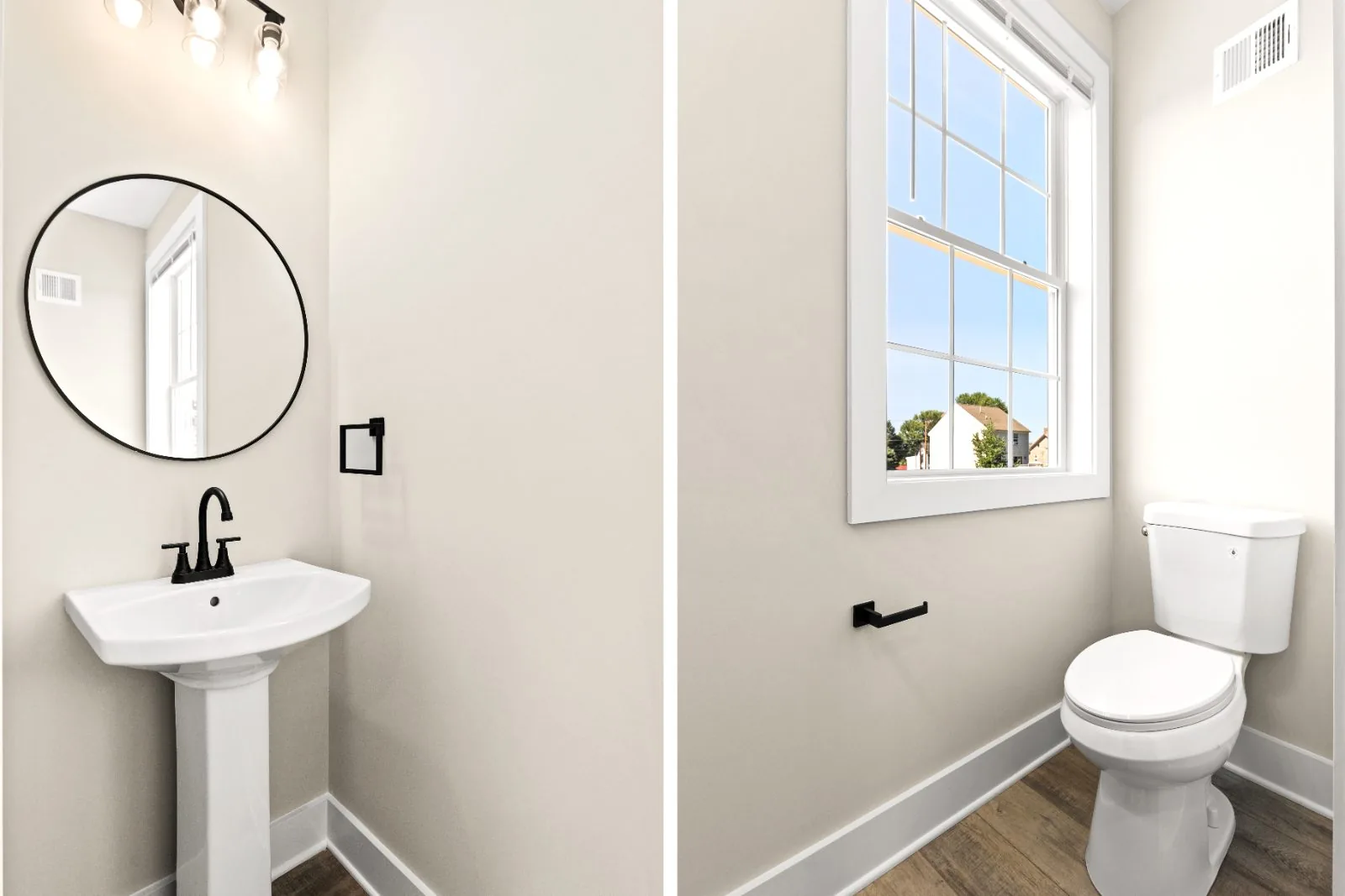 Ground-level powder room